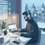 Hvordan finne motivasjon til å fullføre videreutdanning 7 Norwegian adult student checking a study planner during a focused evening session