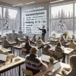 Norwegian teacher guiding tech supported lesson with clear goals and engaged students