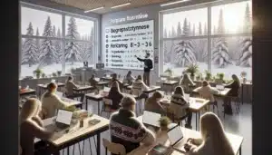 Norwegian teacher guiding tech supported lesson with clear goals and engaged students