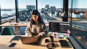 Young professional in oslo planning an it career with coding and cloud